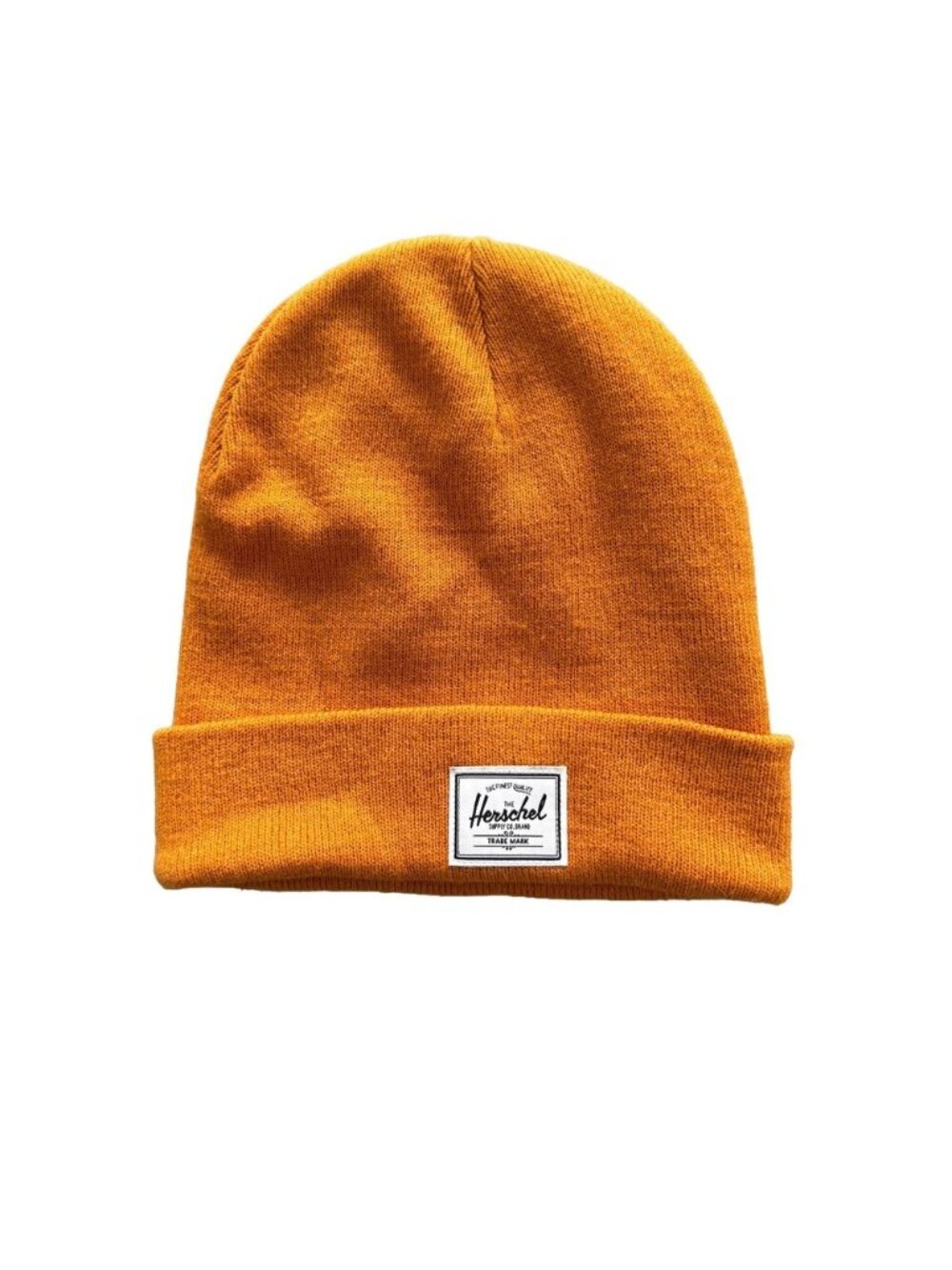 Herschel Supply Co Elmer Beanie Mustard Knit Cuffed Watch Cap Logo Hat